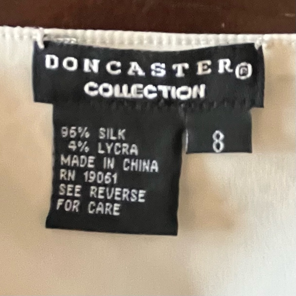 Doncaster Python Print Silk Cami Zip Side Beige And Black Size 8 - Picture 5 of 7
